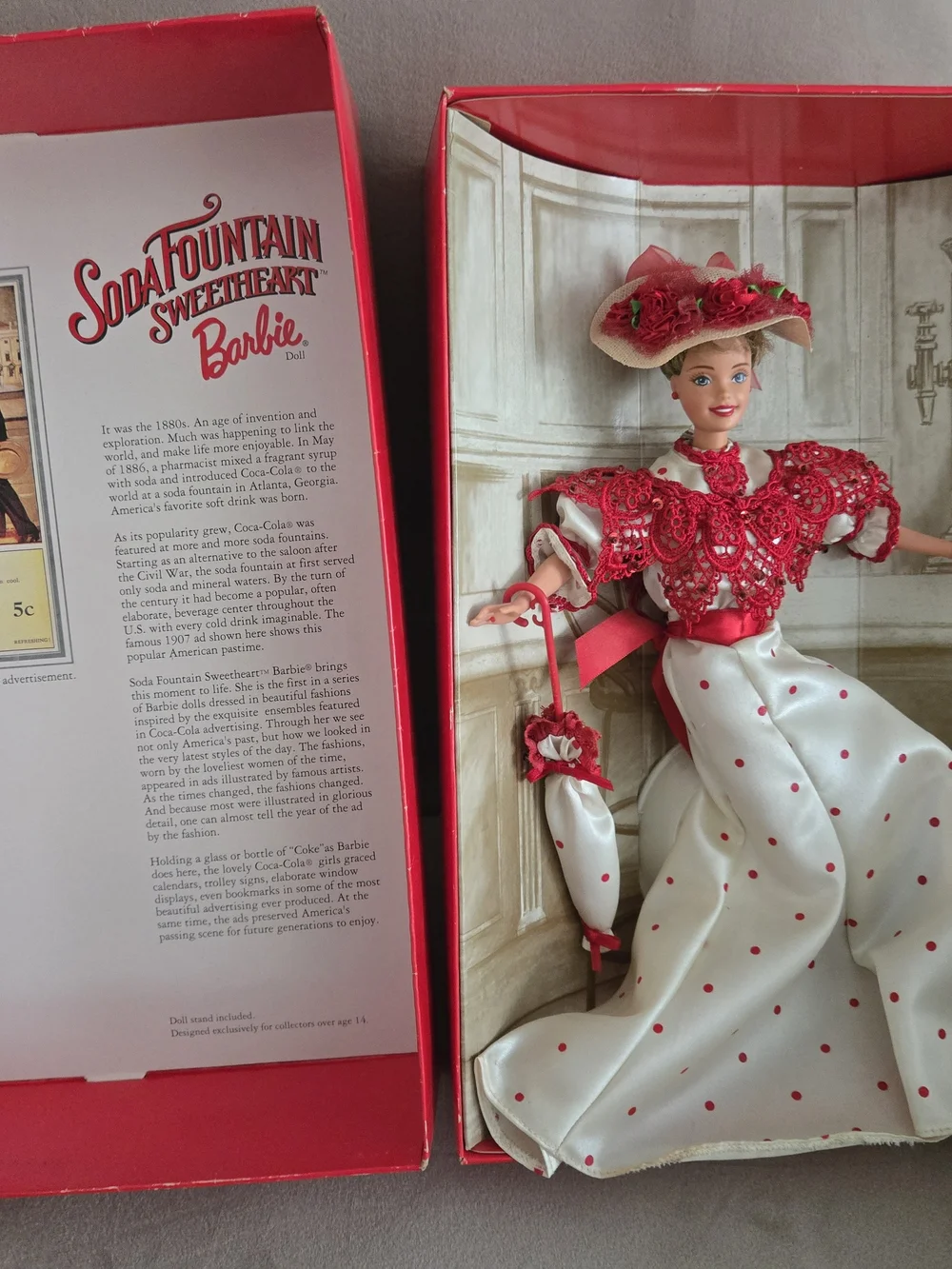 Barbie Red and White Polka Dot Vintage Style Doll